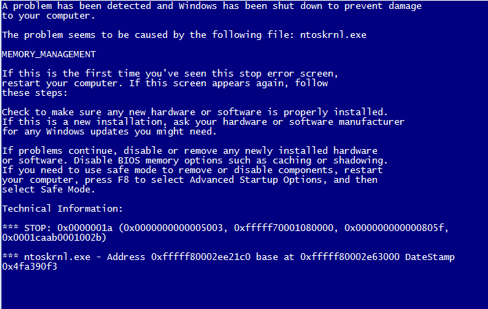 The Blue Screen of Death or BSOD is a scary (and frustrating) experience