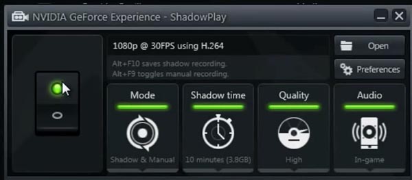 I requisiti di sistema per Shadow Play possono essere trovati su questa pagina