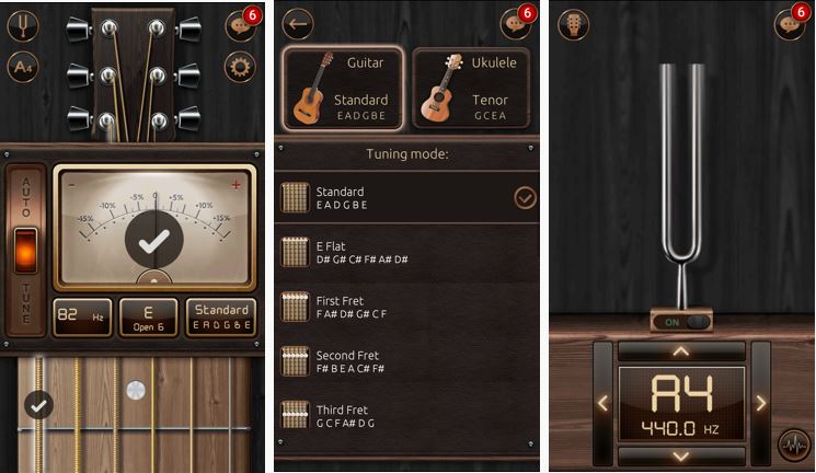 Тюнер для хроматической гитары Бесплатно: укулеле, бас, скрипка