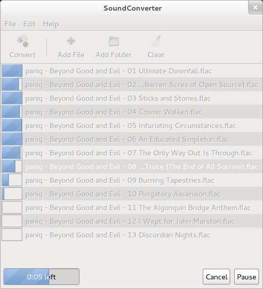 sudo apt установить soundconverter
